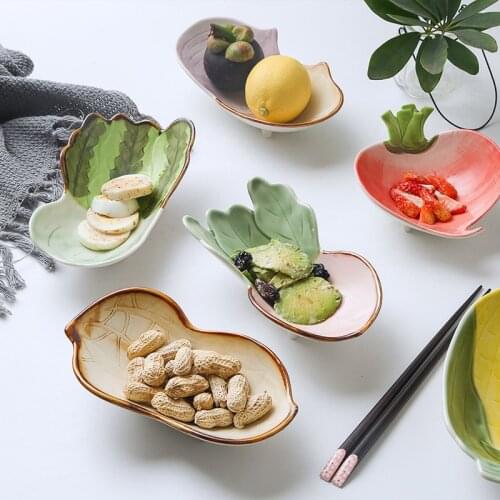 Creative Tomato Peanut Ceramic Tableware Porcelain Plate, Bowl Vegetable Shape Salad Plate Dinner Dish