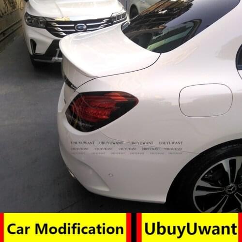 For Mercedes Benz W205 C-class 2014 2015 2016 2017 2018 2019 Rear Spoiler ABS Material Primer Color Car Tail Wing Decoration