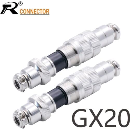 1set GX20 2/3/4/5/6/7/8/9/10/12/14/15Pin Male & Female 20mm Circular Aviation Socket Plug Wire Panel Connector Full set Aviation