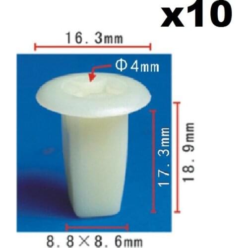 10pcs For Honda DelSol Center Pillar Screw Grommet Clip Nut / Fixed Nut 8*8mm