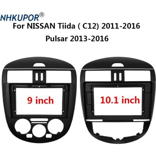 2 Din Car Radio Head Unit Fascia For NISSAN Tiida(C12) Pulsar Frame Kit DVD Stereo Panel Trim Surround Dashboard Bezel Faceplate