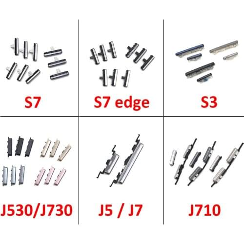 2Pcs/Lot,Side Button For Samsung S3 S7 Edge J5 J7 2016 J510 J710 / J5 J7 2018 J730 J530 Power On Off Volume Key Button Parts