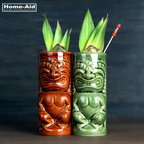 320ml Maori Totem Home Decoration Tiki Mug Ceramic Cup Hot Sale Beer Cup Coffee Mug Tiki Cup Ceramic Crafts Bar Tool 1 order