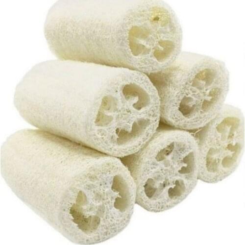 6pcs Organic Loofahs Loofah Spa Exfoliating Scrubber natural Luffa Body Wash Sponge Remove Dead Skin Made Soap
