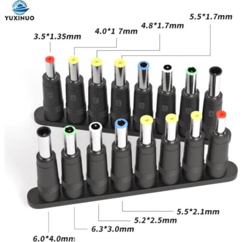 8pcs/Set Universal Laptop Power Supply Adapter Connector Plug AC DC Jack Charger Connectors Laptop Power Adapter Conversion Plug