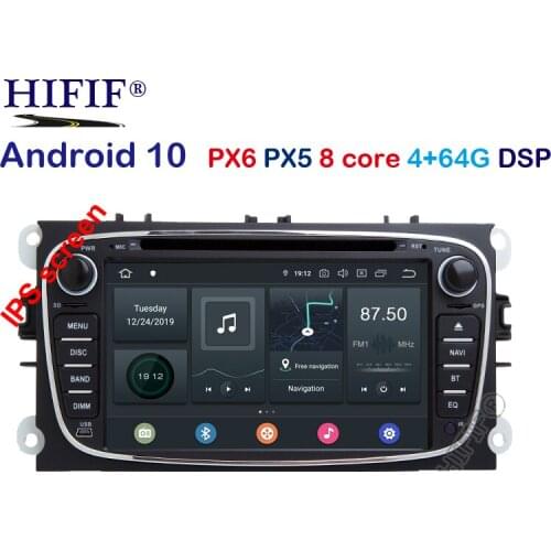 Android 10.0 Octa Core 4G/2G RAM DSP IPS 2 din Car DVD GPS for FORD Focus S-MAX Mondeo C-MAX Galaxy RADIO PLAYER SCREEN AUDIO
