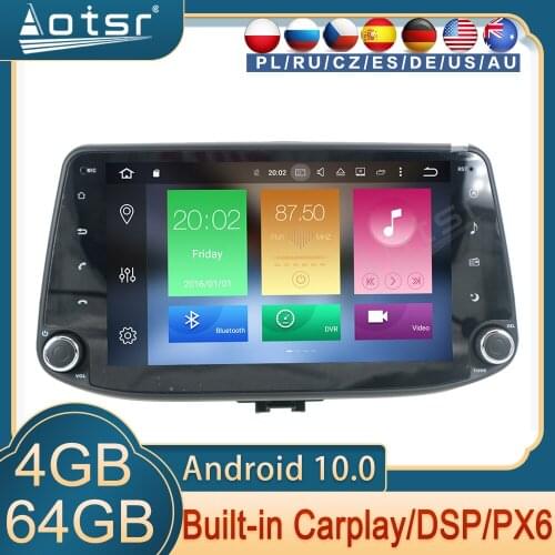 Car Radio Recorder For Hyundai Elantra I30 2017 2018 2019 Android Screen GPS Player Navigation Audio Autoradio Stereo Head Unit
