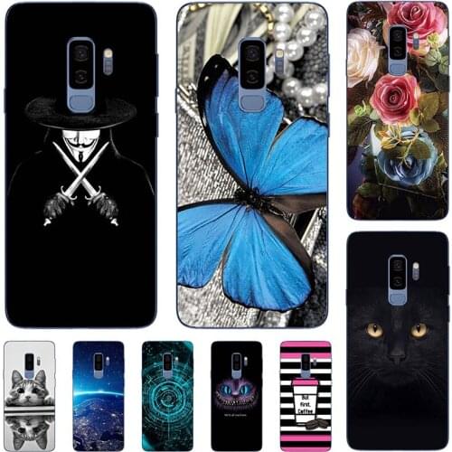 Phone Case For Samsung Galaxy S9 Plus S9Plus Relief Cartoon Case For Samsung Galaxy S9 S 9 Animal Cat Cover Coque Funda Bag