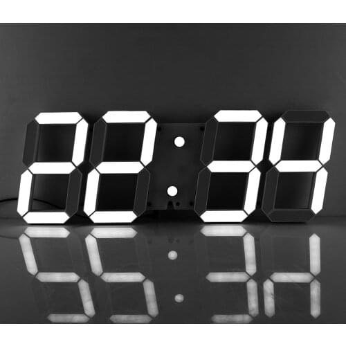 Remote Control Jumbo Digital Led LED Digital Crystal Electronic Digital 3D wall clocks Brightness Adjustable