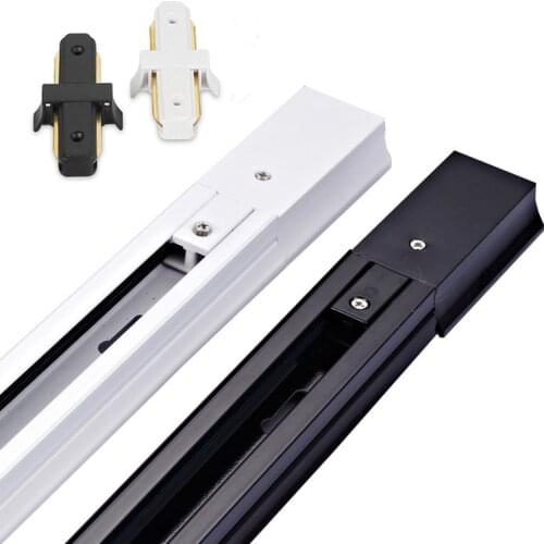 0.5 Meter 2 Phase Aluminum Track Rail 2-wire thick Rail LED Track light rail with connector Universal rails lighting fixtures