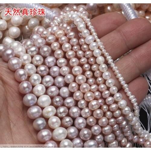 Jewelry Natural freshwater pearl Wholesale 3-10mm natural real Loose beads