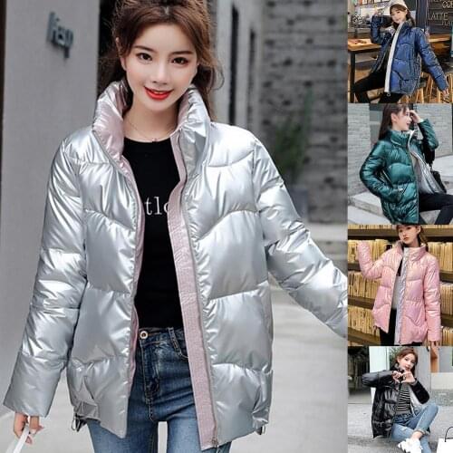 Fashion Womens winter jacket parka Autumn Winter Stand Collar Jacket Cotton Liner Down Coat winter jackets Woman Clothing 3XL