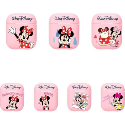 Mouse Minnie and Mickey Silicone Bluetooth Wireless Earphone Case for AirPods Protective Cover Skin Accessories Pods Charging Bo