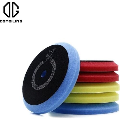 DETAILING 3 Color 5 Inch Foam Buffing Pad Kits Sponge Polishing Pad Set for Dual Action Polisher