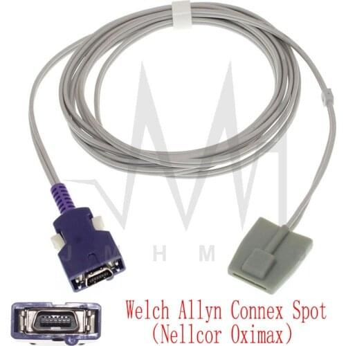 Nellcor Oximax for Pulse Oxygen Sensor of Welch Allyn Connex Spot Monitor,14pin 3m Oximetry Probe Cable Adult/Child/Neonate