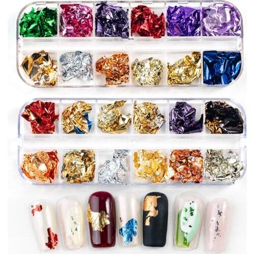 2021 The New Rose Gold Nail Foils Sticker sparkly Sky Glitter Nail Art Transfer Nail Sticker Paper DIY Tips Decoration