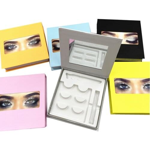 Wholesale Eyelash Packaging Box Lash Boxes Packaging Custom 3D Mink Eyelashes Package Storage Case Vendors Stock