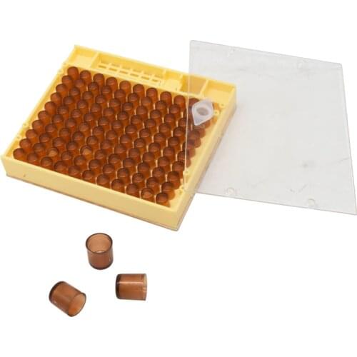 Beekeeping Queen Rearing Cupkit Box 120x Brown Cell Cups System Cupu larve Tools The Queens Box System Plastic Nicot Cage Tools