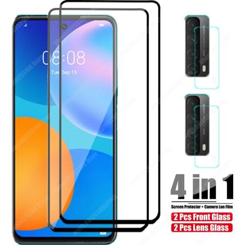 9H Front Film On For Huawei P Smart 2021 Protective Glass For Huawei P Smart 2021 Glass Camera Screen Protector Tempered Glas