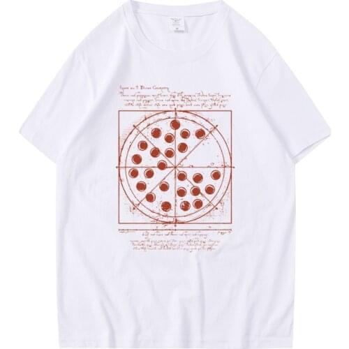 Vitruvian Pizza T-Shirts Tom Holland Same Style Unisex Cotton Casual Tees Tops Fashion Streetwear