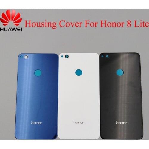 Huawei Honor 8 Lite Glass Back Housing Cover Rear Door Panel Replacement Case For Honor 8 Lite Battery Cover With Sticker & Logo