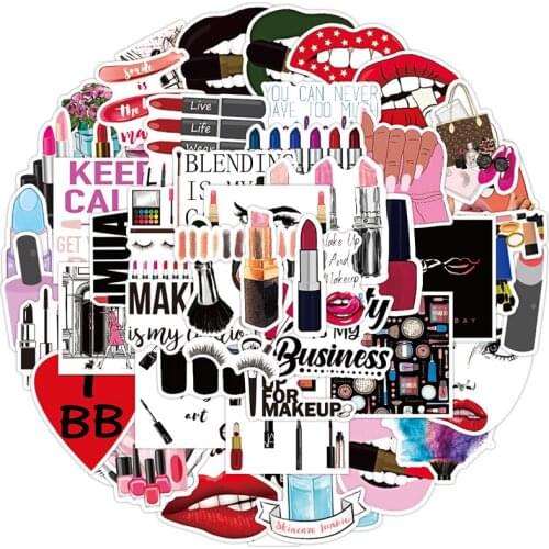 10/30/50Pcs Girl Cosmetic Graffiti Sticker Waterproof Fridge Guitar Laptop Motorcycle Skateboard Joke Decal Classic Toy Gifts