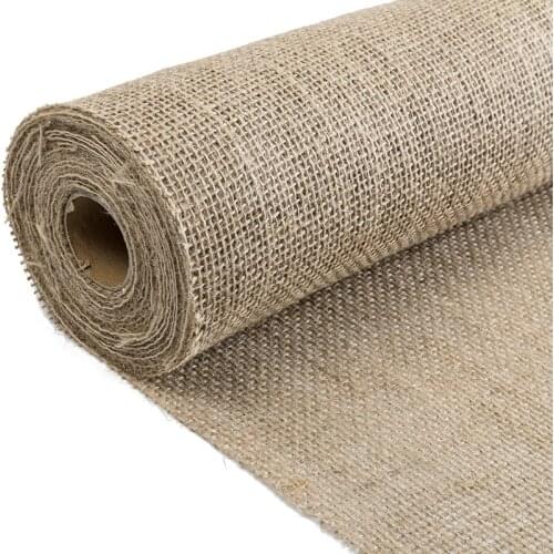 Faux Solid Printed Linen Jute Fabric Rough Cloth For Storage Bag And Home Decoration 10 Meters/roll Tj0367