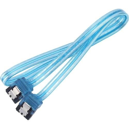 High Speed 6Gbps Straight & Right Angled SATA 3.0 III 7Pin to SATA III SATA 3 SATA3.0 Cable Flat Data Cord 48cm for HDD SSD
