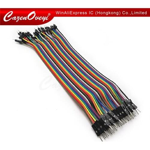 1lot =40pcs 10cm 2.54mm 1pin 1p-1p male to male jumper wire Dupont cable for In Stock