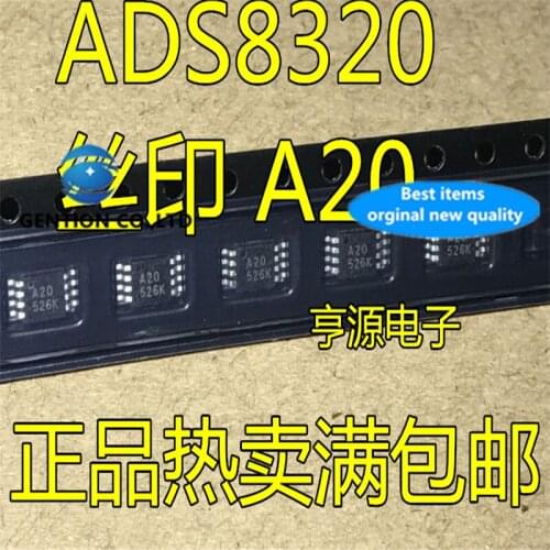 2Pcs ADS8320E ADS8320 Silkscreen A20 MSOP-8 Analog to digital converter in stock 100% new and original