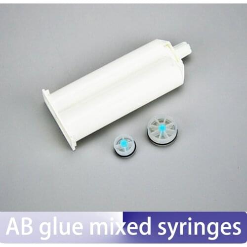 20PCS/lot MC50-12 AB glue mixed syringes / 50ml installed two-component 2: 1 dispensing syringes / ab tube