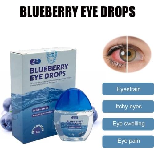 Blueberry Extract Refreshing Eye Drops Relieves Dry Anti-Itchy Removal Fatigue Eyes Blurred Vision For Health Care Liquid