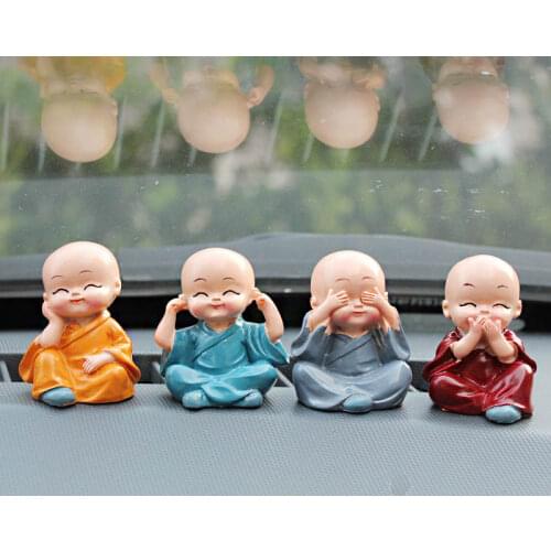 1 pcs New Little Monk Buddha Car Ornaments Cute Car Accessories Car Accessories