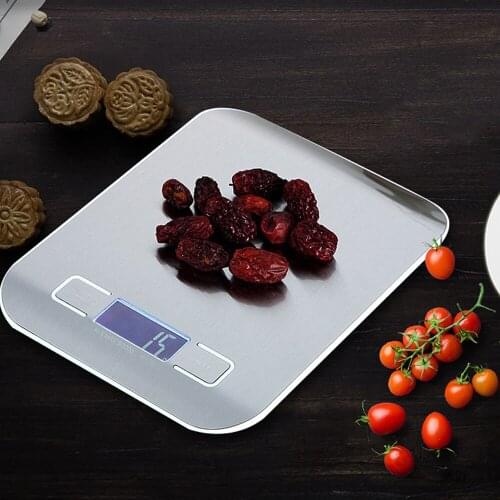 5kg/1g 10kg/1g Electronic Kitchen Scale Digital Food Scale Stainless Steel Weighing Scale LCD High Precision Measuring Tools
