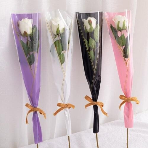 50pcs/lot Wrapping Paper for Single Flowers Rose Florist Packaging Paper Single Rose Flowers Gift for Wedding Floral Package