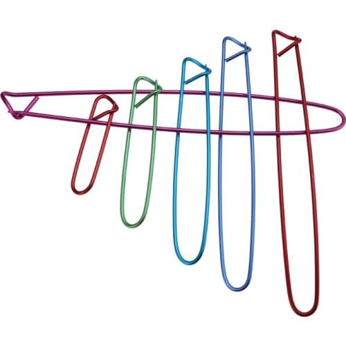 6pcs One Set Aluminum Knitting Needles Clip Craft Stitch Holders Safety Pins Crochet Hooks Locking Weaving Sewing Tools