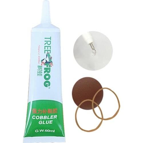 60ml Super Adhesive Repair Glue for Shoe Leather Rubber Wood Strong Bond Shoe L41E