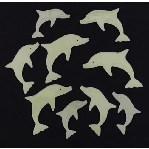 9Pcs/Set CUTE Sea Animal Glow In The Dark Toy Dolphin Wall Stickers Luminous Fluorescent Stars Toys for Kids Baby Rooms Gift