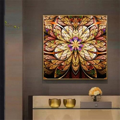 Abstract Brown Crystal Minimalist Flower Posters and Print Wall Art Canvas Painting Nordic Style Wall Picture Bedroom Decoration