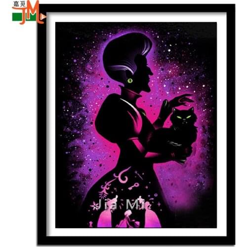 Diamond Embroidery“Evil Stepmother”Diamond Painting Cartoon Fantasy Cat DIY Full Square Cross Stitch Display Mosaic Home Decor
