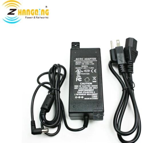 48V60W power supply for Gigabit 10/100/1000 Mbps PoE Patch Panel for IP Camera, VOIP, WiFi AP