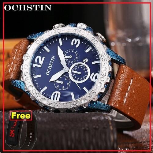 2019 OCHSTIN Brand Hours Mens Luxury Watch Military Watch Men Quartz Watch Sports Date Clock Brand pilot Casual Men Watches