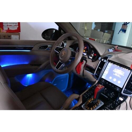 For Porsche Cayenne 2010-2016 64-color LED light central audio ambient light dashboard audio cover