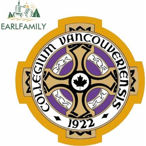 EARLFAMILY 13cm x 13cm for Collegium Round Car Stickers Laptop VAN Surfboard Windows Decal Bumper Motorcycle Anime Decoration