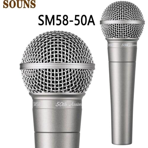 SM58 50th Anniversary Edition,Wired Live Vocals Dynamic Professional Microphone,Mic SM58-50A SM58 for Studio,karaoke,gaming,PC