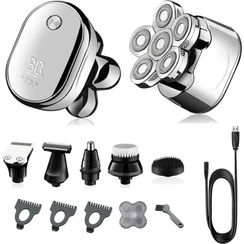 Multifunctional Electric Shaver For Men Digital Display Electric Razor 6 in 1 Male Shaving Machine Beard Hair Trimmers Clippers