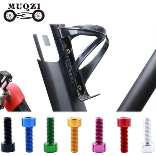 MUQZI 2pcs Bicycle Bottle Cage Screws m5 Ultra-Light Aluminum Holder Bolts MTB Road bike Accessories