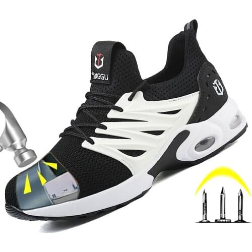 New Mens Boots Steel Toe Cap Work Boots Safety Shoes Men Safety Boots Breathable Work Shoes Sneakers Puncture-Proof Men Shoes