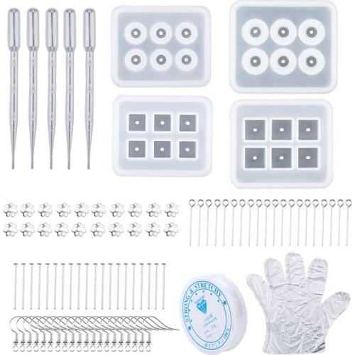 A Set Epoxy Resin Mold Kits Silicone universe ball shape Jewerly Mould cube pendant mold For Jewelry Making Supplies Craft DIY