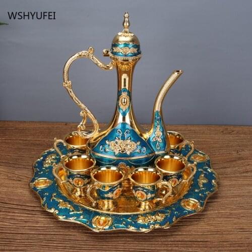 Russian wine glass set European style home creative personality high-end small wine glass exquisite fashion luxury jug set